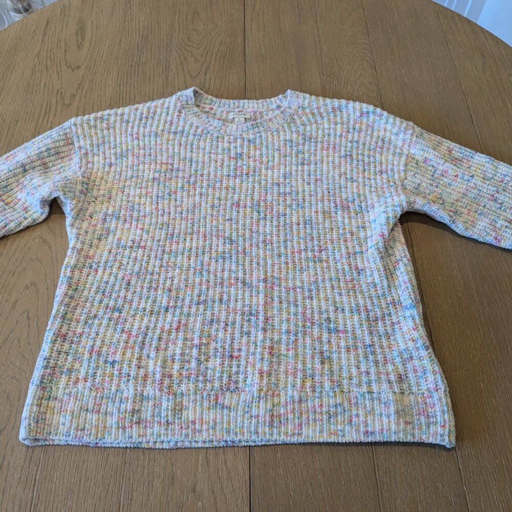 J.Crew Fuzzy Confetti Multicolor Sweater
